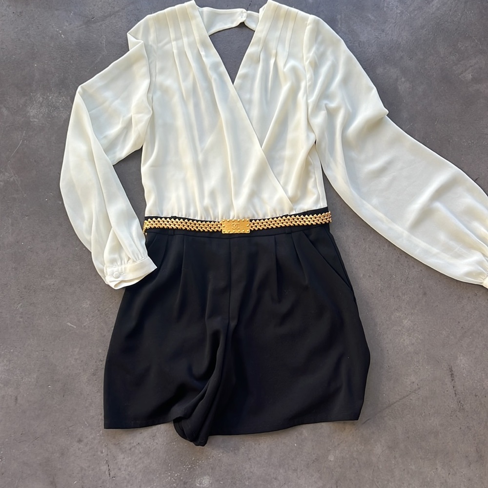 Jumper, Blouse and trouser shorts for the βkinda formal but notβ.